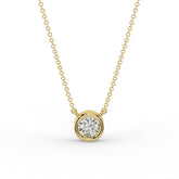 Bezel-Set Diamond Necklace 14K Yellow Gold